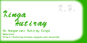 kinga hutiray business card